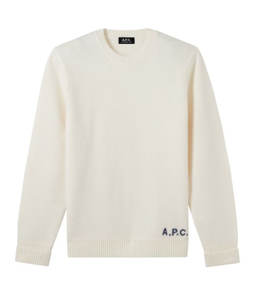 Men Knitwear, Cardigans Aab - White|Pik - Heather Sky Blue A.p.c. Edward Sweater Online