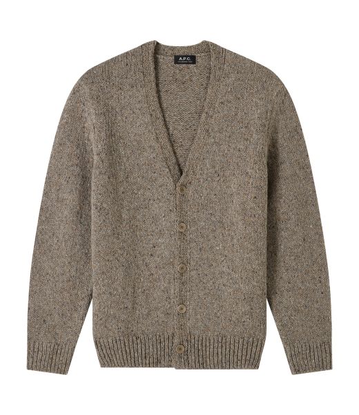 A.p.c. Men Bae - Taupe|Lad - Charcoal Gray Théophile Cardigan Knitwear, Cardigans Wholesome