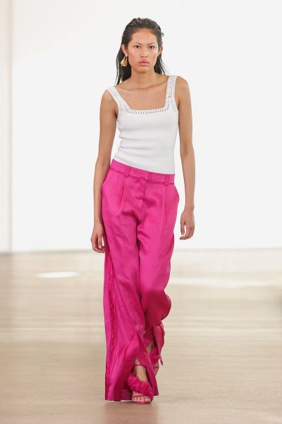 Aje Party Dressing Women Magenta Insight Deconstructed Pant