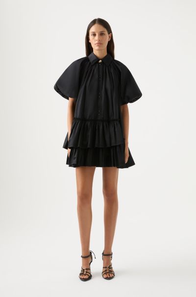Gifts For Her Black Women Ambience Smock Mini Dress Aje